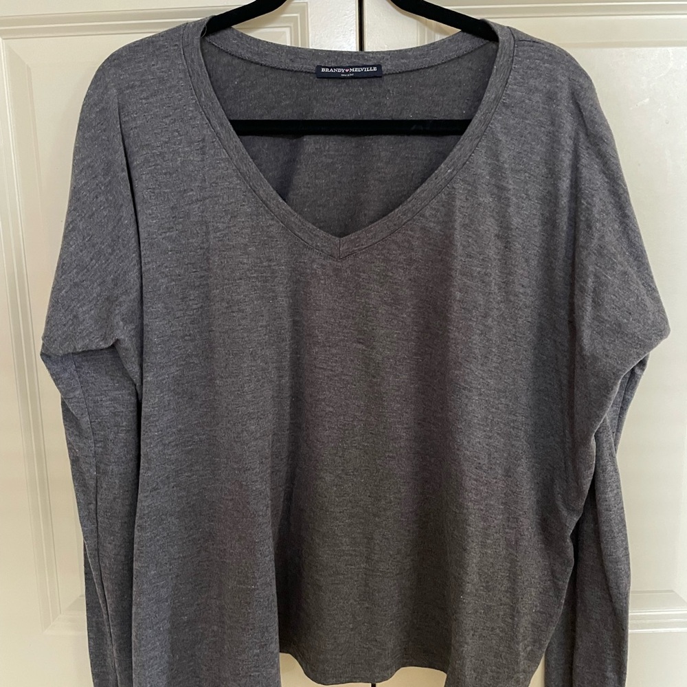 Brandy Melville loose V neck top